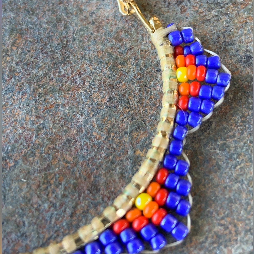 Beautiful Zuni Beaded Hoop Earrings - Picture 4 of 6